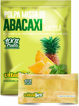>Polpa de Abacaxi com Hortelã Vitaljet