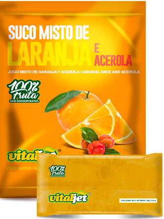 >Polpa de Acerola com Laranja Vitaljet