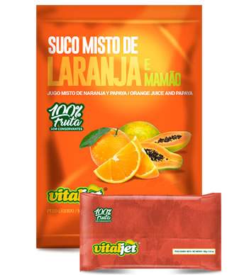 >Polpa de Mamão com Laranja Vitaljet